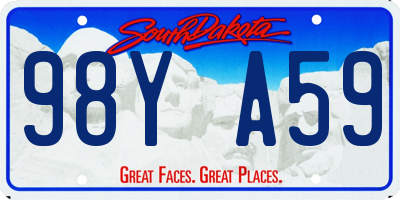 SD license plate 98YA59