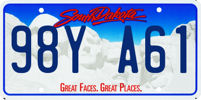 SD license plate 98YA61