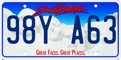 SD license plate 98YA63