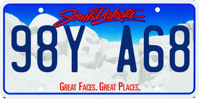 SD license plate 98YA68