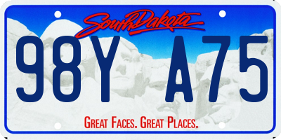 SD license plate 98YA75