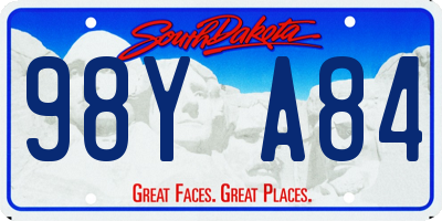 SD license plate 98YA84