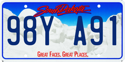 SD license plate 98YA91