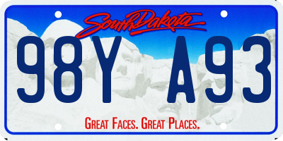 SD license plate 98YA93