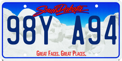 SD license plate 98YA94