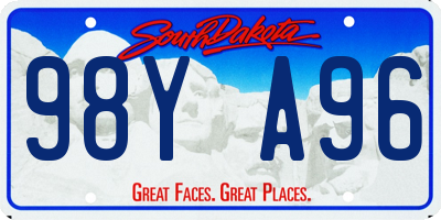 SD license plate 98YA96