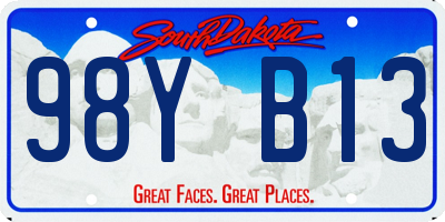 SD license plate 98YB13