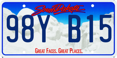 SD license plate 98YB15