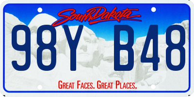 SD license plate 98YB48
