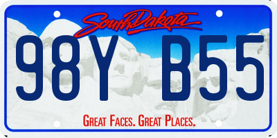SD license plate 98YB55