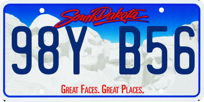 SD license plate 98YB56