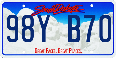 SD license plate 98YB70
