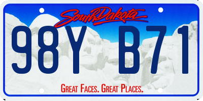 SD license plate 98YB71