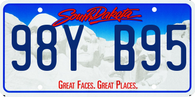 SD license plate 98YB95