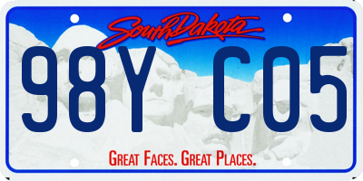 SD license plate 98YC05