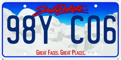 SD license plate 98YC06