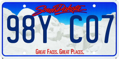 SD license plate 98YC07