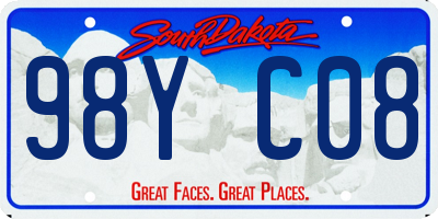 SD license plate 98YC08