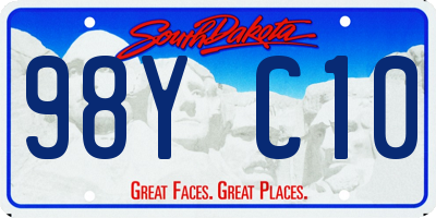 SD license plate 98YC10