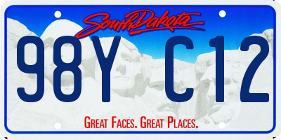 SD license plate 98YC12