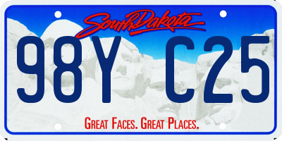 SD license plate 98YC25