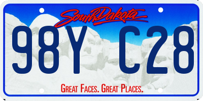 SD license plate 98YC28