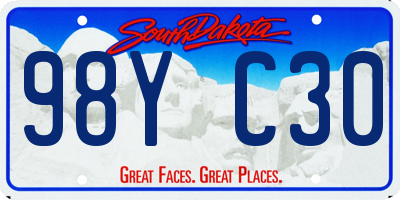 SD license plate 98YC30
