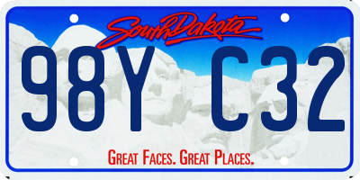 SD license plate 98YC32