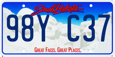 SD license plate 98YC37