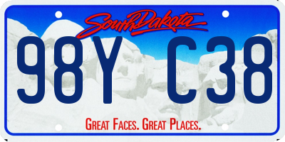 SD license plate 98YC38