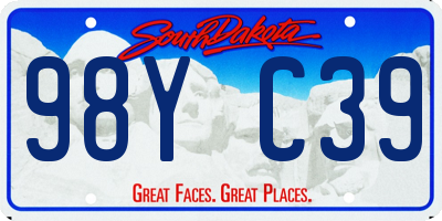 SD license plate 98YC39