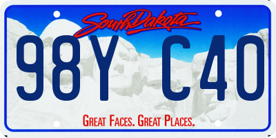 SD license plate 98YC40