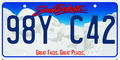 SD license plate 98YC42