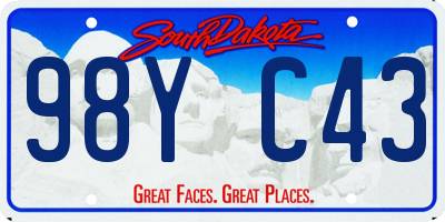 SD license plate 98YC43
