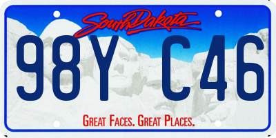SD license plate 98YC46
