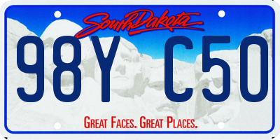SD license plate 98YC50