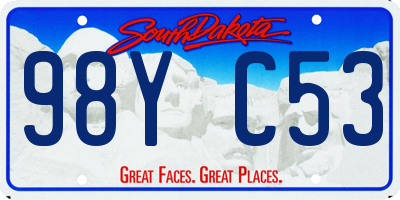 SD license plate 98YC53