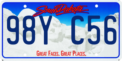 SD license plate 98YC56