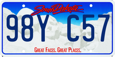 SD license plate 98YC57
