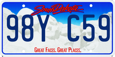 SD license plate 98YC59