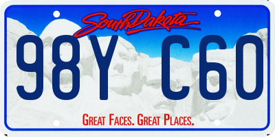 SD license plate 98YC60