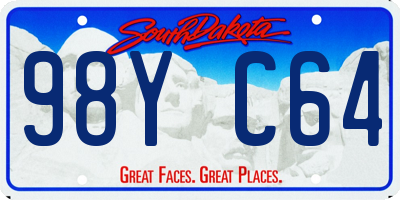 SD license plate 98YC64