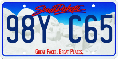 SD license plate 98YC65