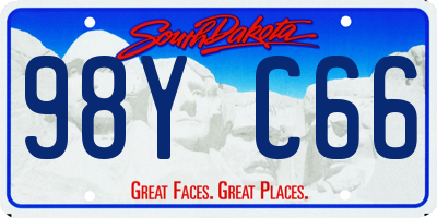 SD license plate 98YC66