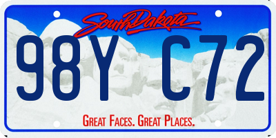 SD license plate 98YC72