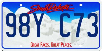 SD license plate 98YC73