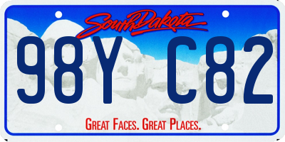 SD license plate 98YC82