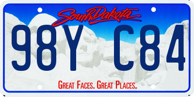 SD license plate 98YC84