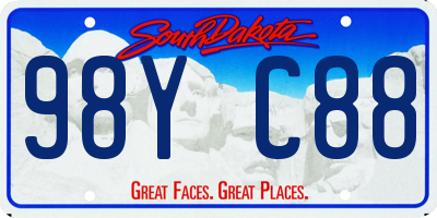SD license plate 98YC88