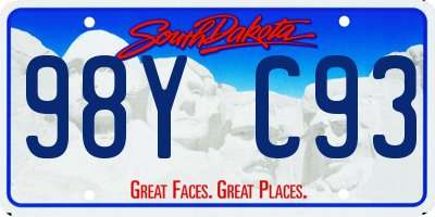 SD license plate 98YC93